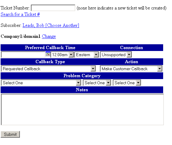 Create a new ticket